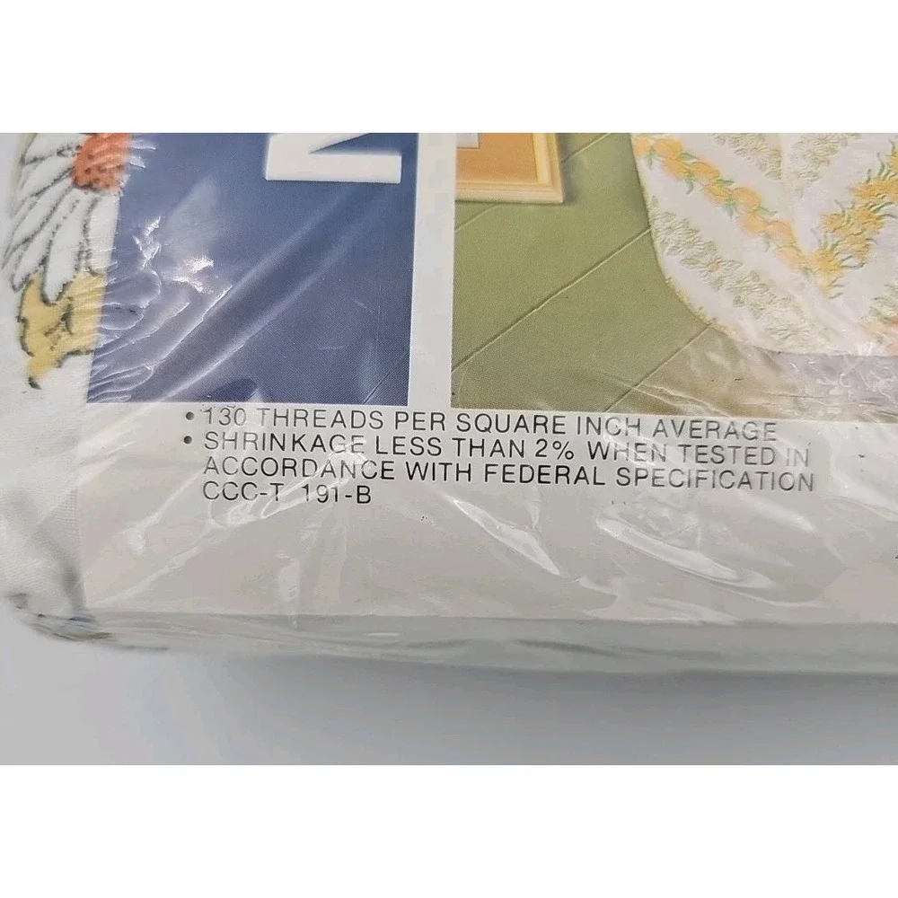 Cannon Monticello 3 Piece Twin Bed Set No Iron Vintage Garland Floral Made In US